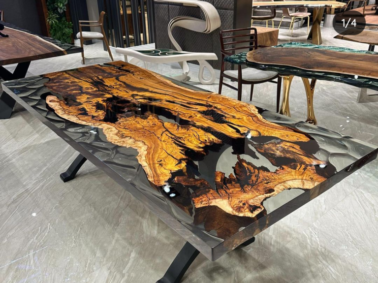 Olive Root & Deep Sea River Dining Table
